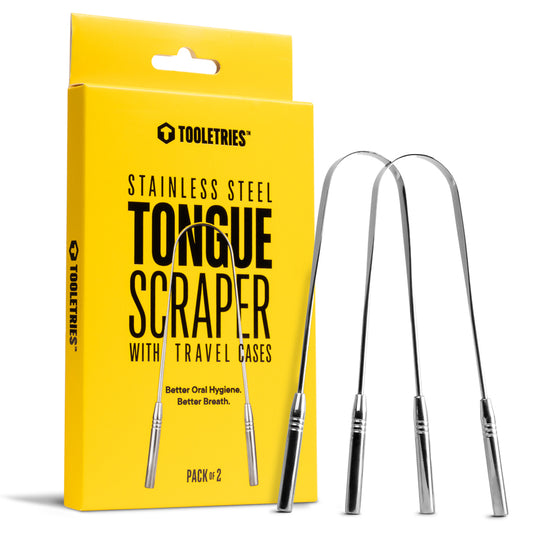 Stainless Steel Tongue Scraper (2 Pack)