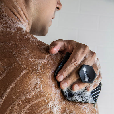 charcoal, body scrubber